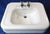 1920s Cast Iron & Porcelain Pedestal Sink With "Central Brass" Chrome Faucets For Sale - Image 4 of 18
