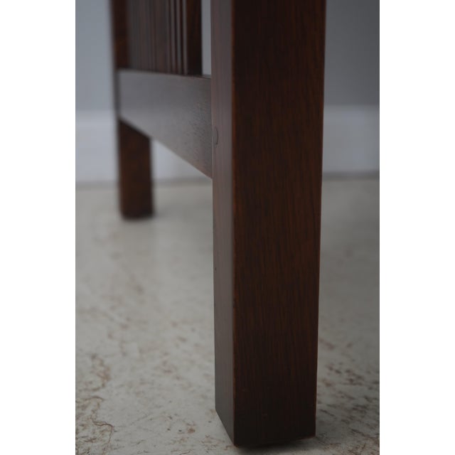 Wood Stickley Mission Oak Spindle Writing Desk For Sale - Image 7 of 18