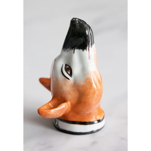 Ceramic 19th Century English Staffordshire Equestrian Fox Stirrup Cup For Sale - Image 7 of 10