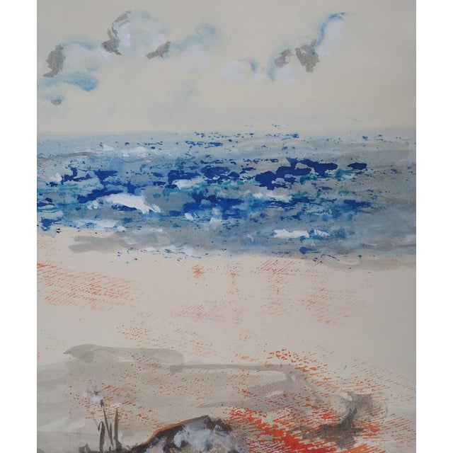 Lagard, Beach View, Original Watercolor For Sale - Image 6 of 7