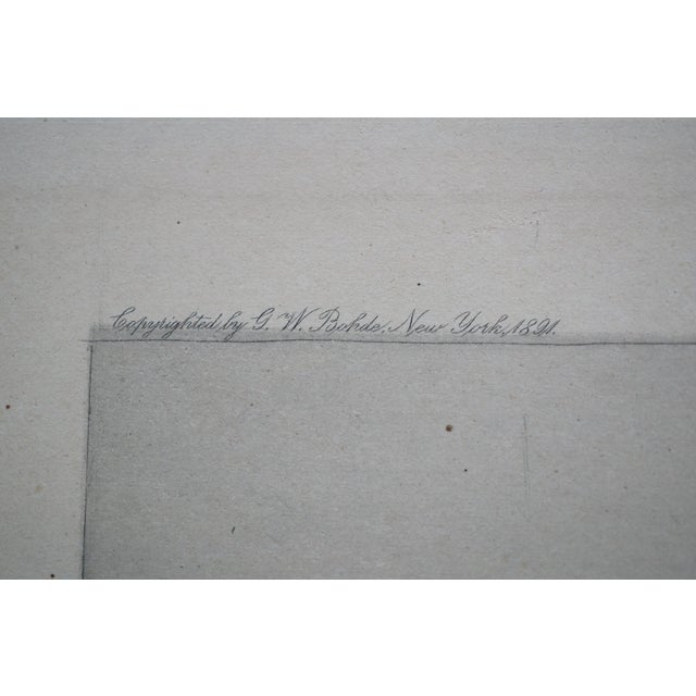 Late 19th Century Antique George William Bohde Signed Barn Pond Landscape Etching 31" For Sale - Image 5 of 12