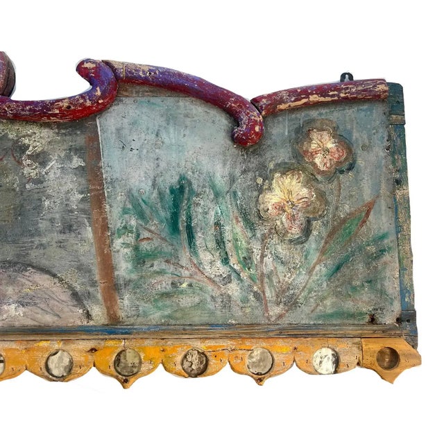 Vintage Parisian Carnival Wood Panel For Sale - Image 4 of 7