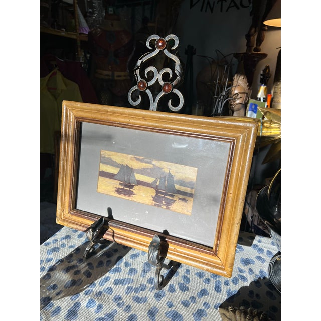 1970s Winslow Homer, Mackerel Fleet at Sunset 1884 Reproduction Print For Sale - Image 4 of 7