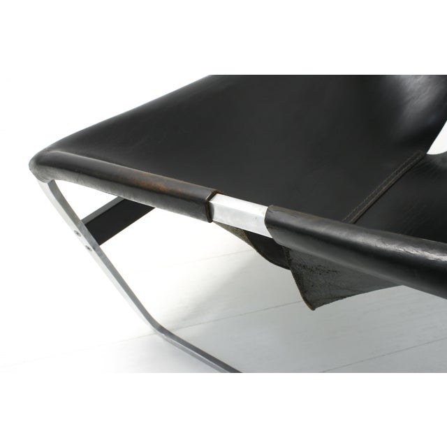 First Edition Leather F444 Cantilever Lounge Chair by Pierre Paulin for Artifort, 1960s For Sale - Image 11 of 18