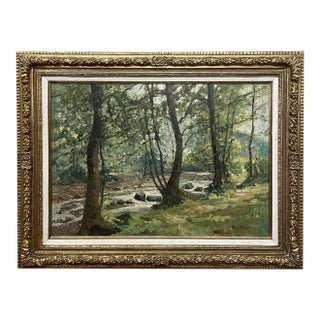 Antique Framed Oil Painting on Canvas by Jean Matthieu Jamsin (1882-1965) For Sale