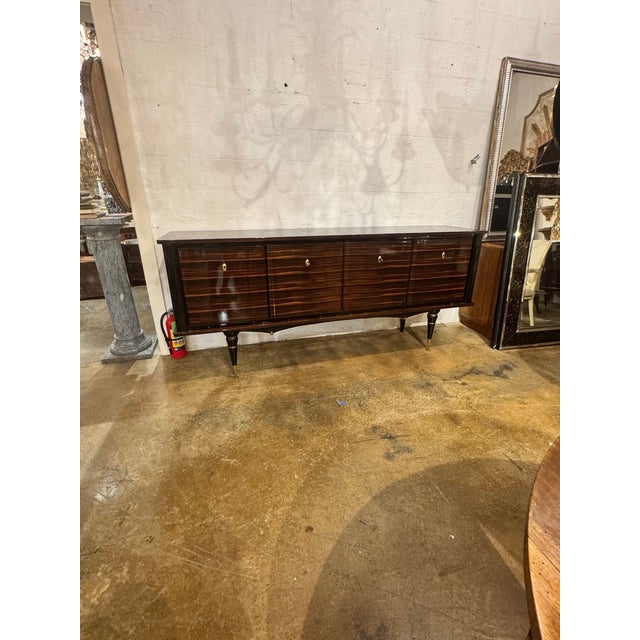 French Art Deco Macassar Wood Sideboard For Sale - Image 4 of 14