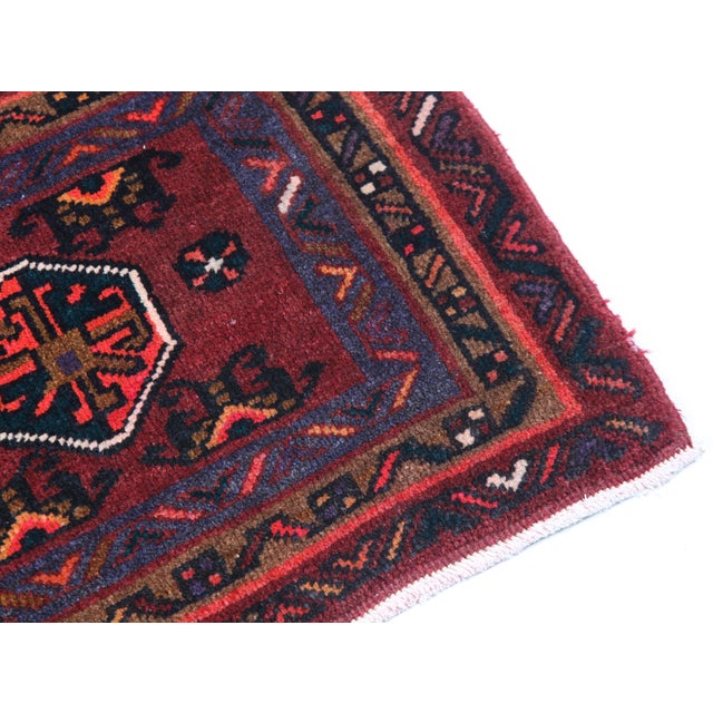 Late 20th Century Late 20th Century Handwoven Turkoman Rug With Hexagonal Medallions -1' 19'' X 3' 3'' For Sale - Image 5 of 10