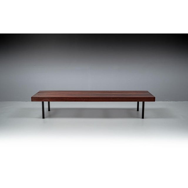 Large Mahogany Bench from Wiener Werkstätten, 1960s For Sale - Image 12 of 18