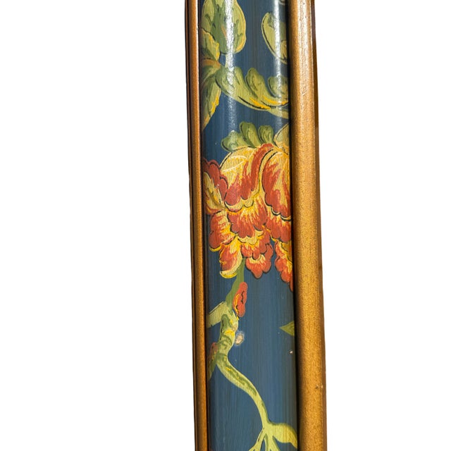 Vintage Floral Painted Wood Framed Mirror. For Sale In Greenville, SC - Image 6 of 6