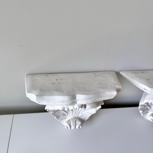 Sculpture Materials 1980s Clam Shell Wall Brackets: A Pair For Sale - Image 7 of 7