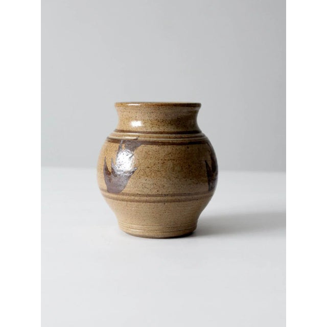Late 20th Century Vintage Studio Pottery Vase For Sale - Image 5 of 10