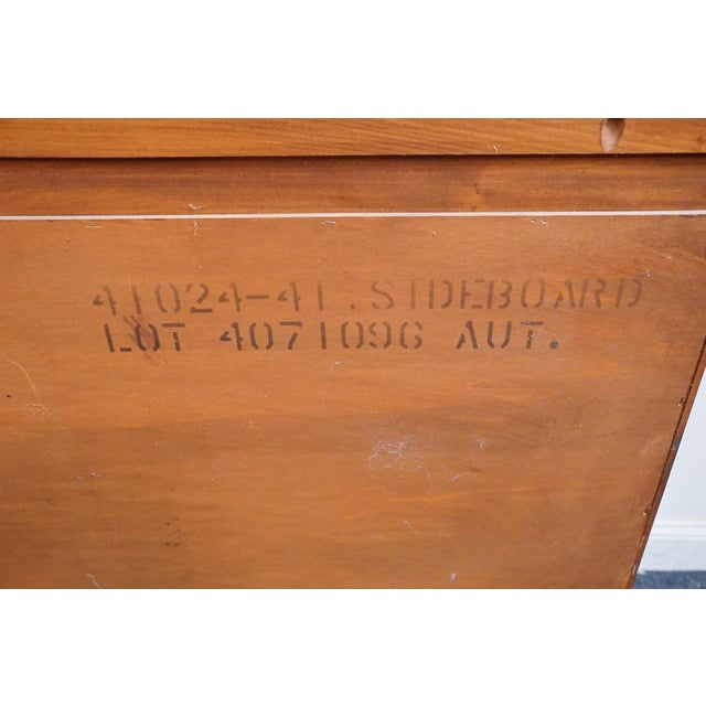 Hickory White Burled Walnut Italian Modern 70" Sideboard Buffet W. Metal Base 41024-41 For Sale - Image 14 of 14