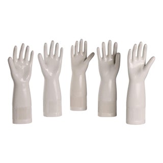 Pirelli Glove Molds in Porcelain from Lungavilla, Set of 5 For Sale