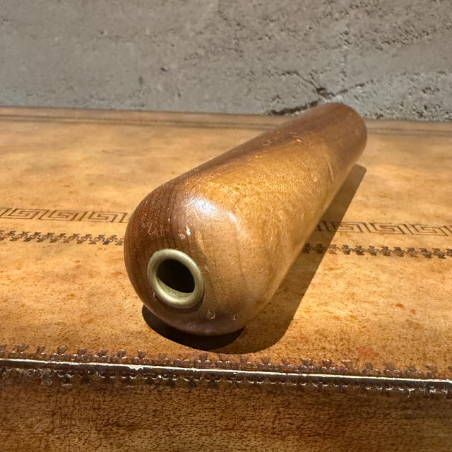 Handcrafted Wooden Kaleidoscope Made Natural Wood Grain Mid Century For Sale In San Diego - Image 6 of 16