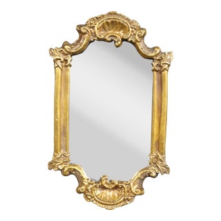 Italian Syroco Gilt Rococo Wall Mirror For Sale