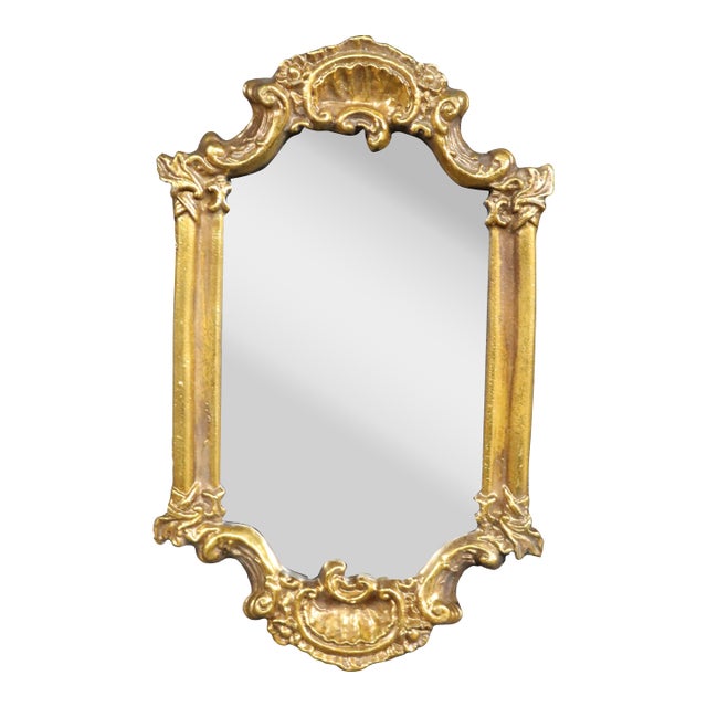 Italian Syroco Gilt Rococo Wall Mirror For Sale