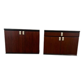 Rosewood Ebonized Sideboard, 1970s, Set of 2 For Sale