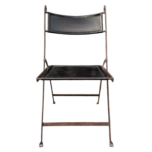 Metal Set of Four Italian Modern Folding Chairs For Sale - Image 7 of 17