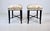 Chinoiserie Vintage Pair of Faux Bamboo Ottomans Benches Stools Floral New Upholstery For Sale - Image 3 of 12