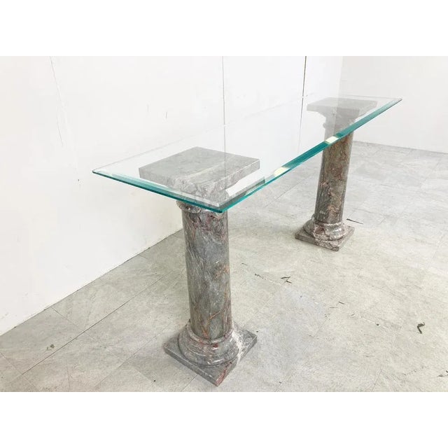 Vintage Marble Console Table, 1960s, in Very Good conditions. Designed 1960 to 1969