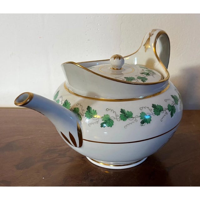 Antique Early 19th Century Vienna Porcelain Helmet Shape Tea Pot For Sale In New York - Image 6 of 13