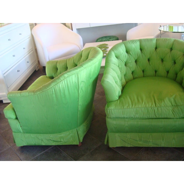 Tufted Salon Chairs A Pair Chairish