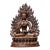 Late 20th Century Tibetan Bronze Vajrasattva Statue Buddhist Deity Mandorla 9.8" For Sale