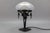 Metal Art Nouveau French White Iridescent Glass and Wrought Iron Table Lamp, 1920s For Sale - Image 7 of 18