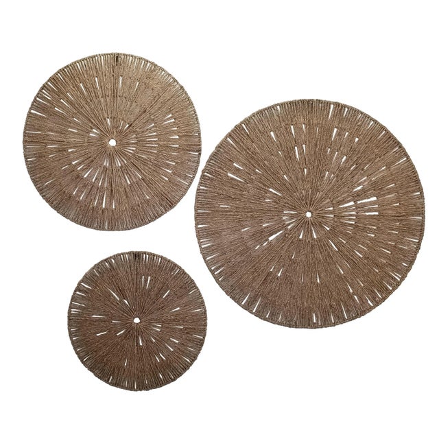 Wall Sculptures Jute Seagrass Wicker For Sale - Image 13 of 13