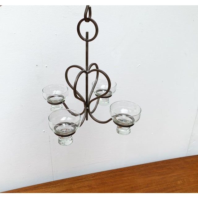 Mid-Century Danish Metal and Glass Candleholder, 1960s For Sale - Image 18 of 18