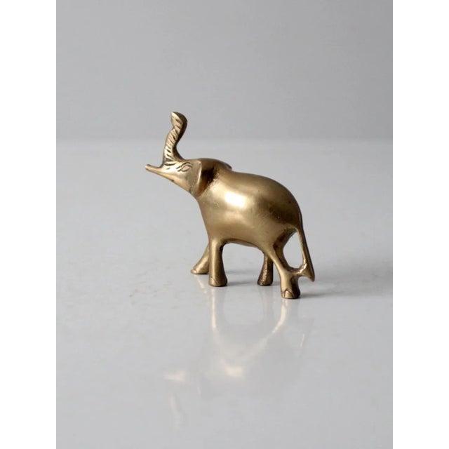 Mid-Century Modern Mid Century Brass Elephant For Sale - Image 3 of 9