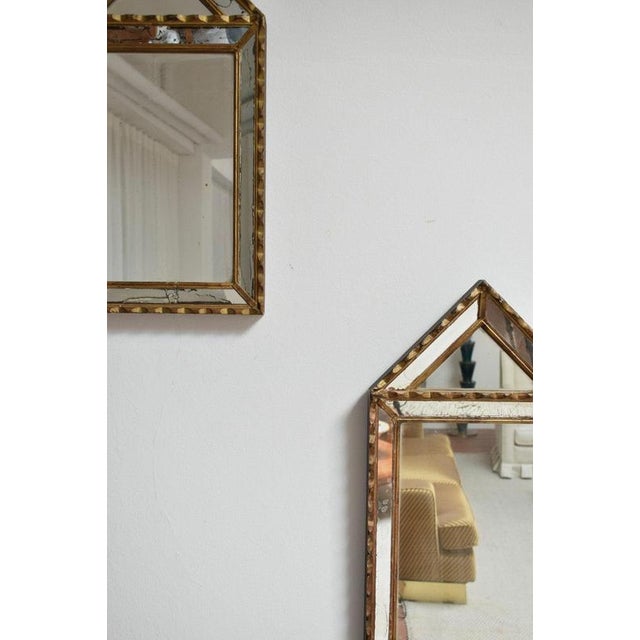 Pair of Pierre Dariel dit Dolt pedestal mirror, 1940s. Height: 61 cm - 24.02 in Length: 33 cm - 12.99 in Width: 4 cm -...