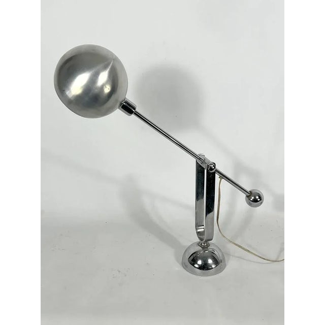 Mid-Century Italian Modern Chrome Counterweight Table Lamp, 1970s For Sale - Image 12 of 13