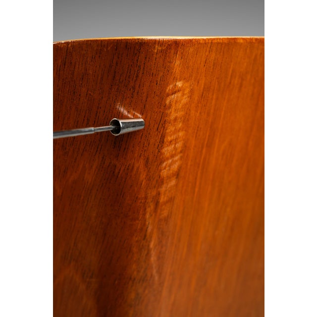 Scandinavian Modern Bentwood Office Chair Constructed From Birch With Patinated Cognac Leather, Axelsson Style, Sweden, 2000s For Sale - Image 9 of 12