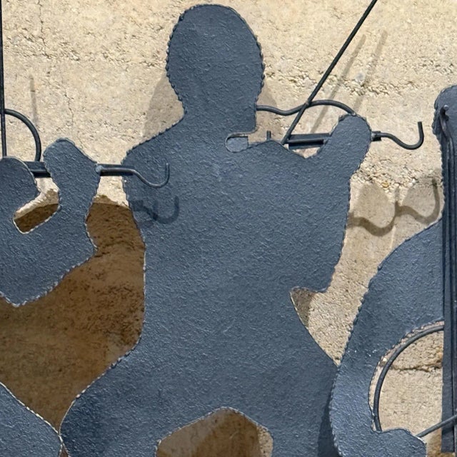 Metal 1970s Curtis Jere Mid-Century Modern Iron Music Band Sculpture For Sale - Image 7 of 11