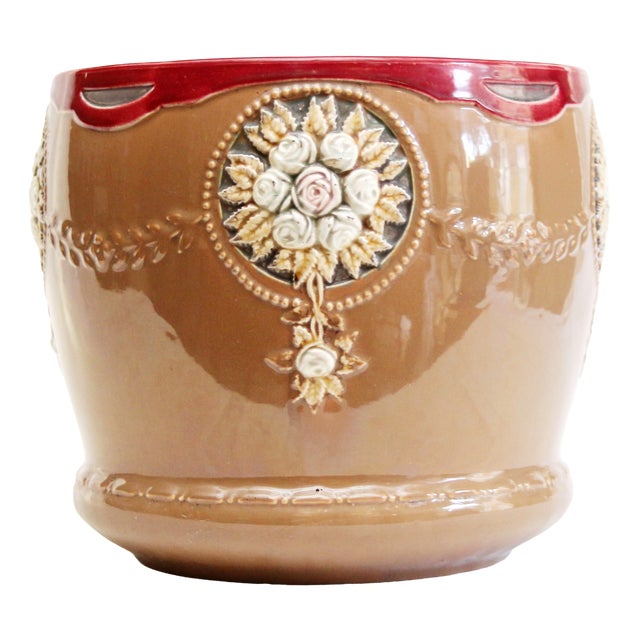 Eichwald Ceramics Flower Pot Cachepot, 1890s For Sale