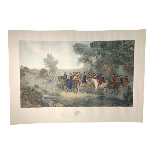 Vintage English Engraving Print after Richard Barrett Davis / Engraved F Bromley For Sale
