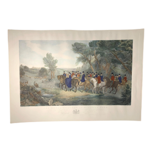 Vintage English Engraving Print after Richard Barrett Davis / Engraved F Bromley