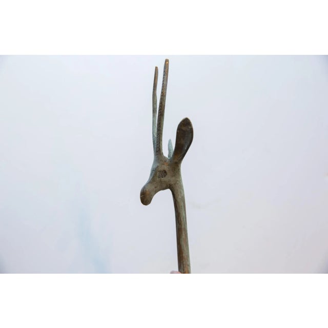 1960s Vintage African Left Facing Brightly Oxidized Gazelle For Sale - Image 5 of 7
