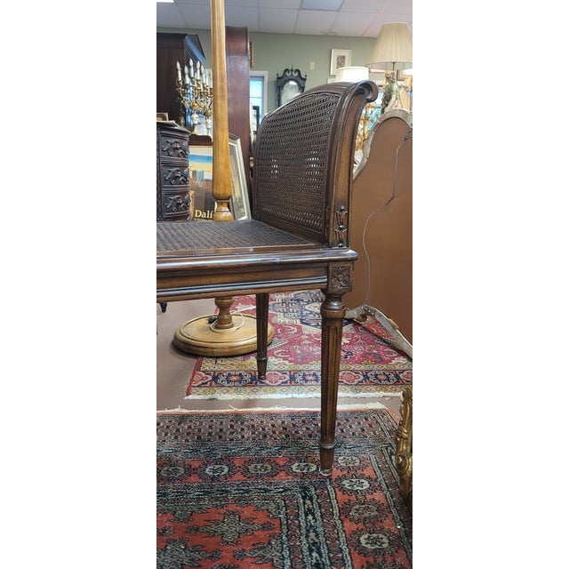 Antique Georgian Style Cane Window Bench For Sale - Image 11 of 13