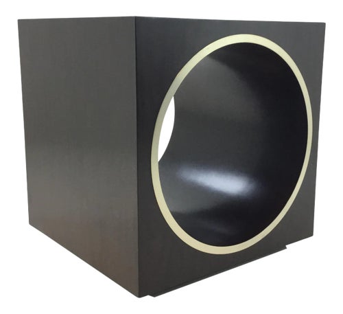 Bernhardt Wood and Metal Modern Geometric End Table