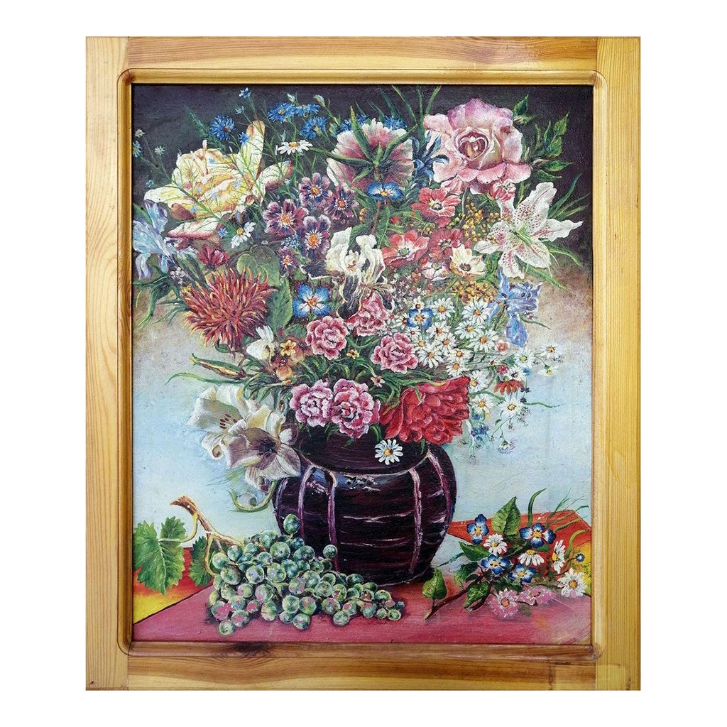 Oil Painting Spring Flowers Unknown Artist | Chairish