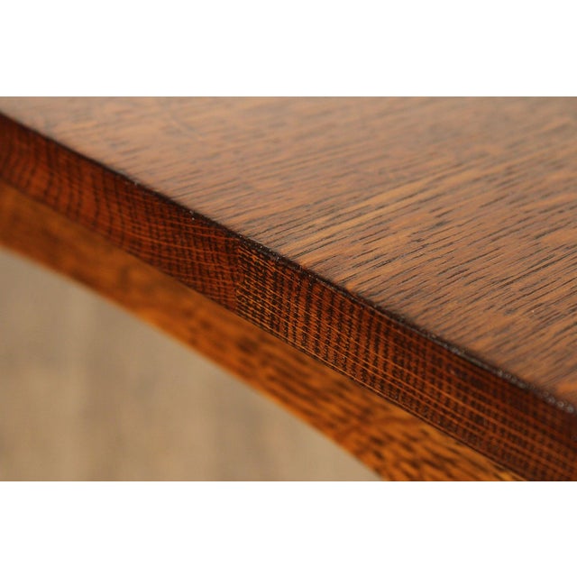 Stickley Mission Style Oak Side Or Writing Table For Sale In Philadelphia - Image 6 of 12