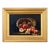 Petite Apple Basket Still Life Oil Painting in Gilt Frame For Sale