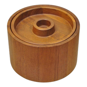 Vintage Dansk Quistgaard Mid Century Danish Modern Teak Wood Lidded Ice Bucket