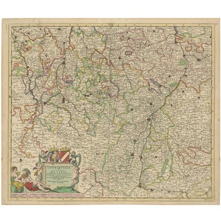 Antique Map of Lotharingia by Danckerts, 1700 For Sale
