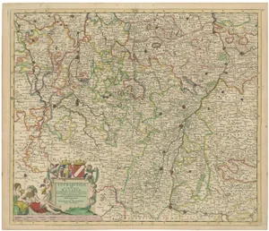 Antique Map of Lotharingia by Danckerts, 1700