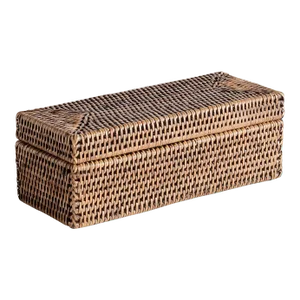 Burma Rattan 3-Compartment Lidded Box