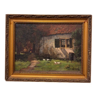 Late 19th Century French Oil on Canvas For Sale
