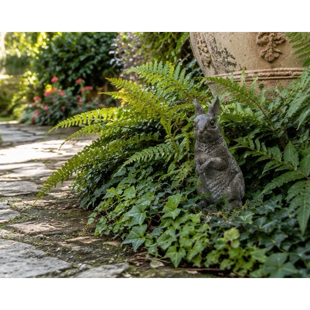 Vintage Cast Iron Standing Hare Garden Statuary For Sale - Image 12 of 12
